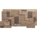 Ekena Millwork 49"W x 24 1/2"H x 1 1/4"D Castle Rock Stacked Stone, StoneWall Faux Stone Siding Panel, Smokey Ridge PNU24X48CRSR